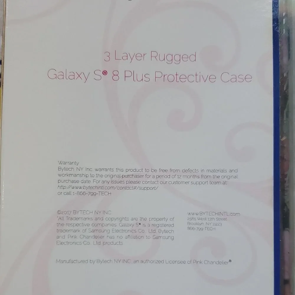 Pink Chandelier Floral Phone Case for Galaxy S8 Plus NIB
